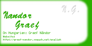 nandor graef business card