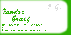 nandor graef business card